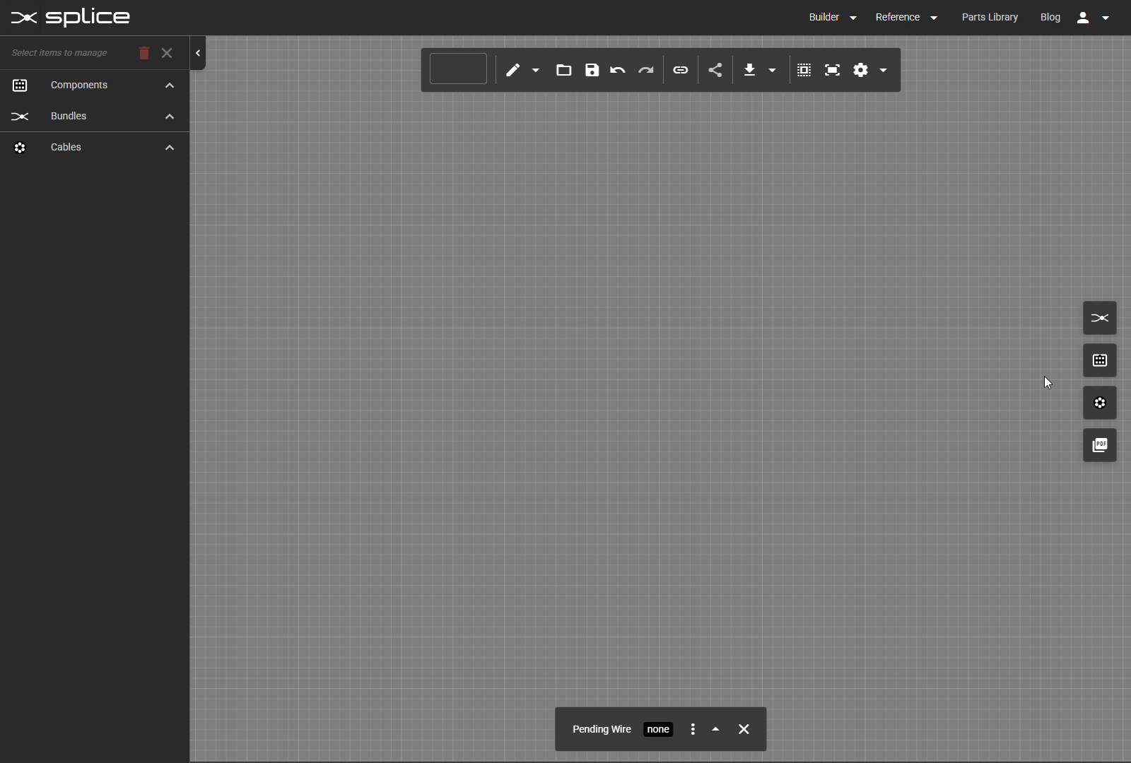 Adding components from the Component Library window