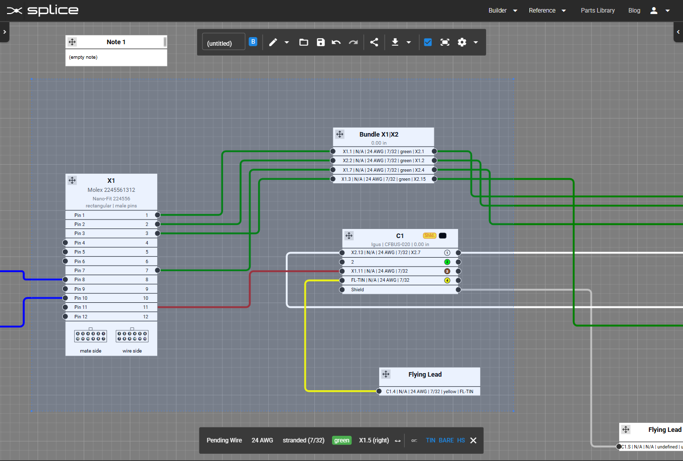 Starting a box select via the top menu or canvas context menu.