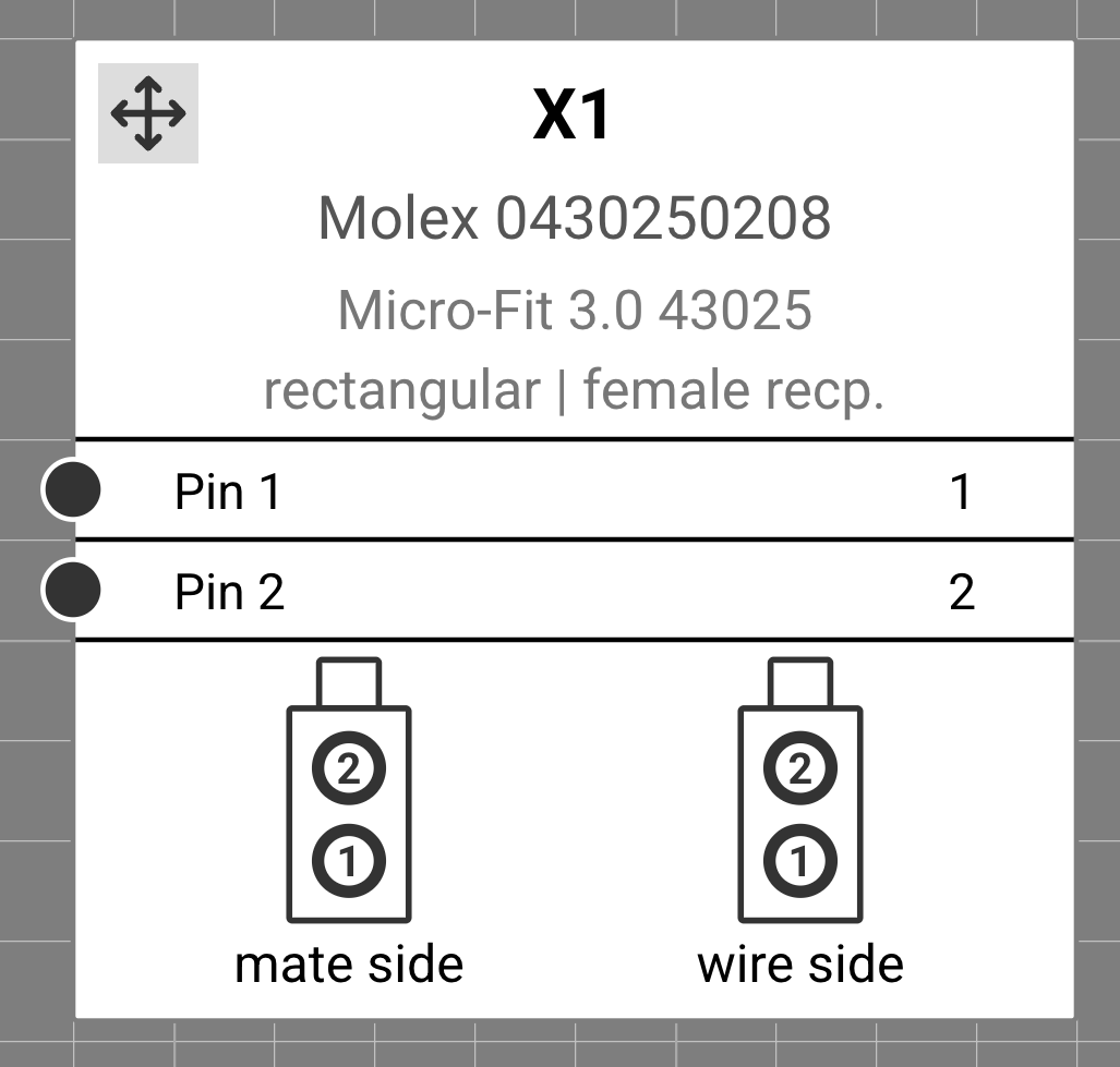 Female receptacles with outlined circles and dark text