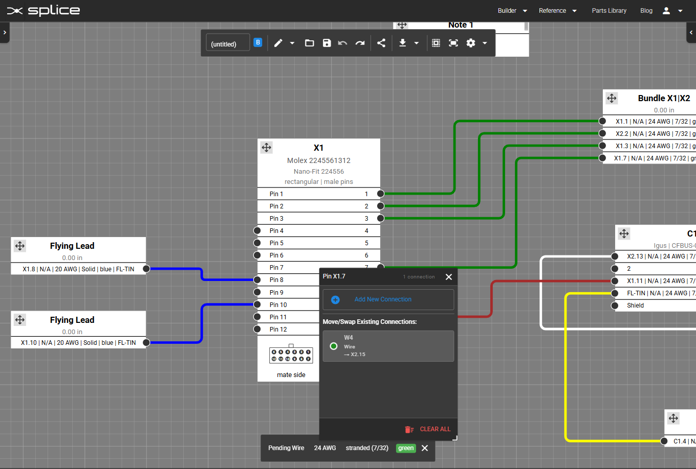 Selecting 'Move' or 'Swap' from the action menu.