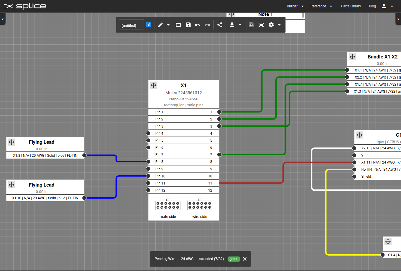 After swapping, the two wires have exchanged endpoints.