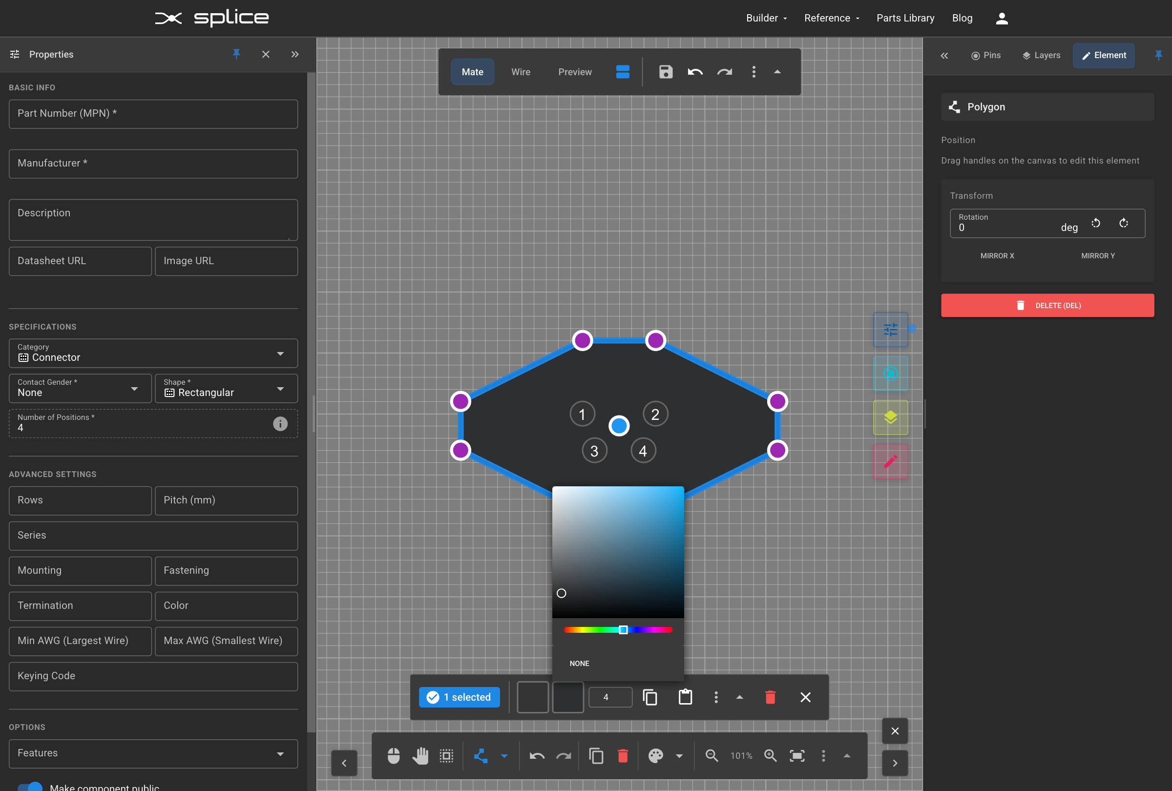 Adding fill color to housing